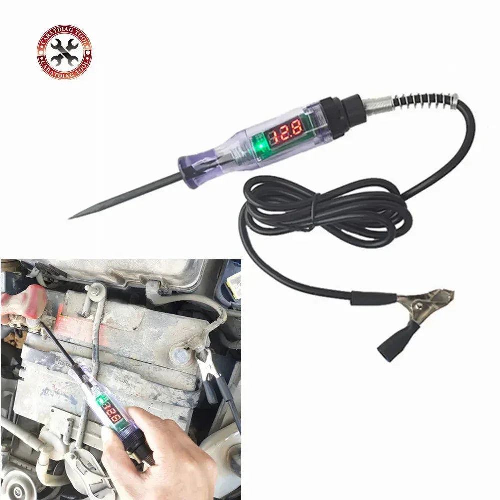 Universal Digital Display Car Truck Voltage Circuit Tester Circuit Tester Red