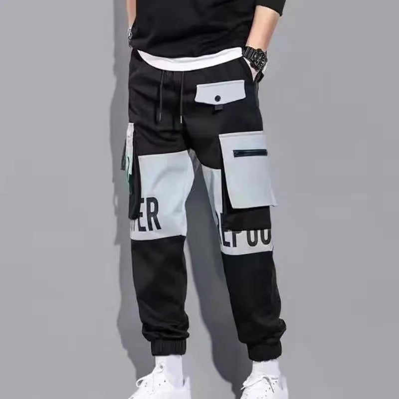 Men Drawstring Hip Hop Joggers