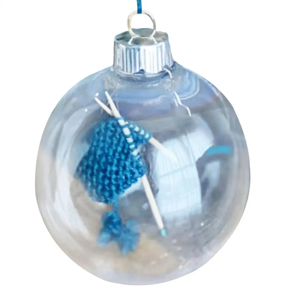 12CM Transparent Christmas Ball Ornaments