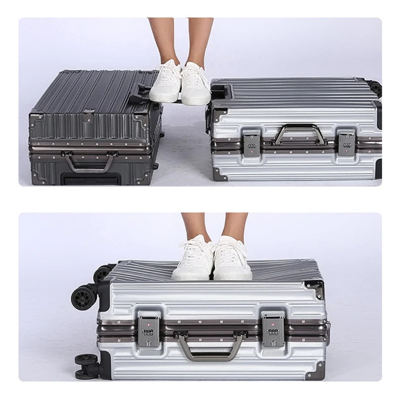 Universal Wheel Boarding Check Large Capacity Solid Suitcase Trolley Luggage