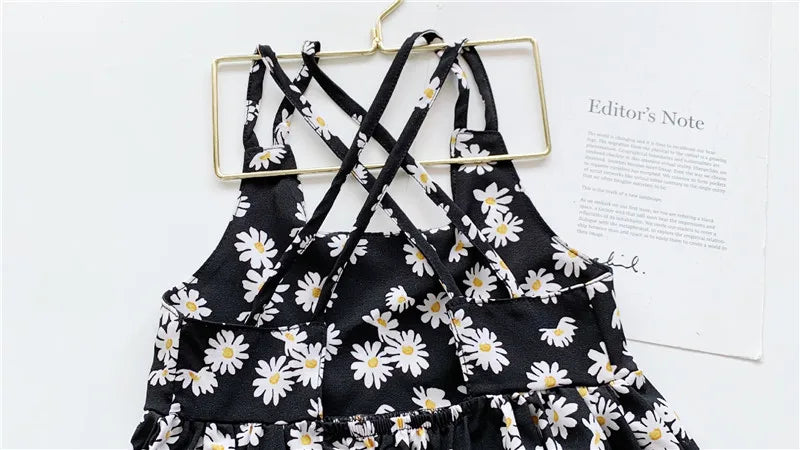 Black floral dress for Kids