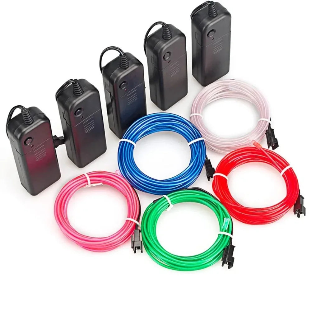 Flexible Neon EL Wire LED Light – 1M/3M/5M Multicolor Rope Tube Minx