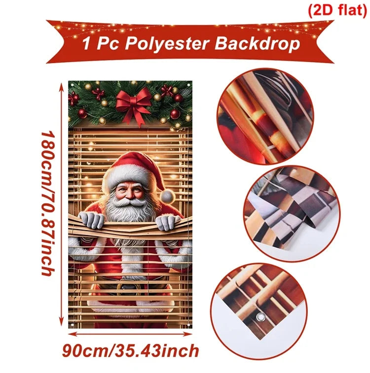 Santa Claus Christmas Door Banner
