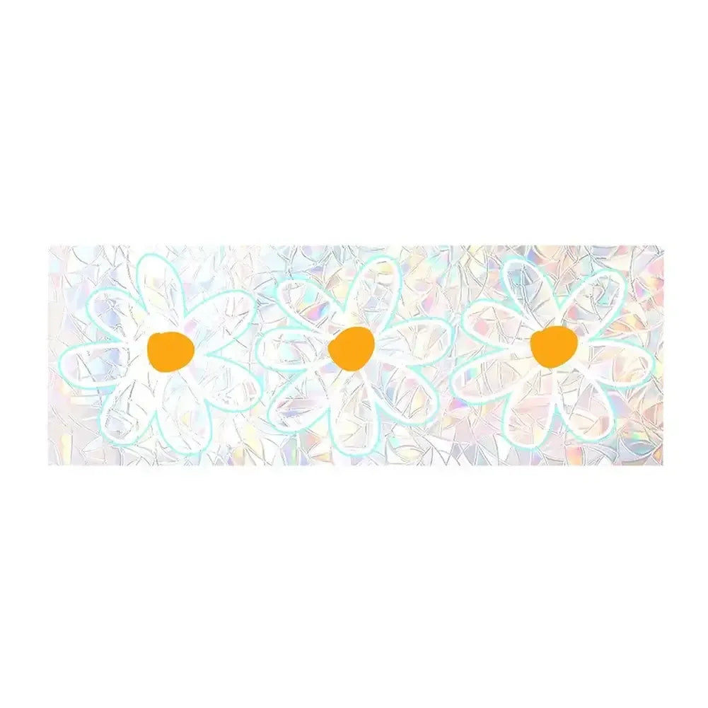 3D Static Cling Flower Glass Sticker (Opaque Window Film) B1 42X15CM / United States