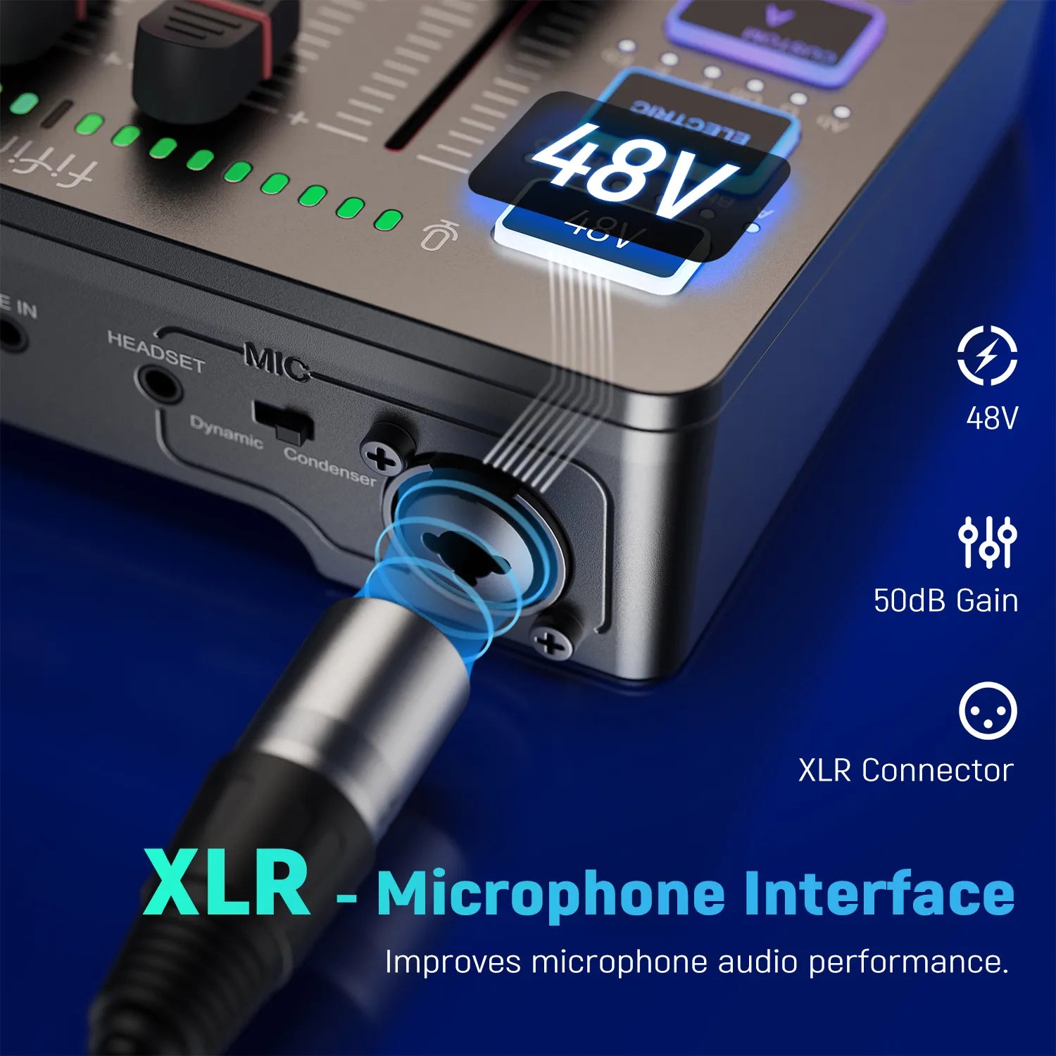 Microphone Interface,for Game Voice,Podcast,AmpliGame SC3