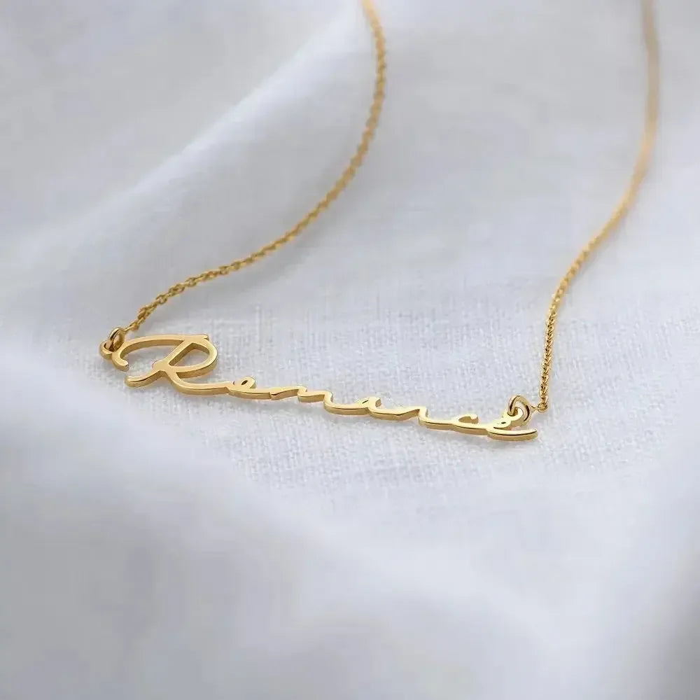 Custom Name Bracelet Stainless steel Dainty Bracelets Necklace / 20cm / Silver