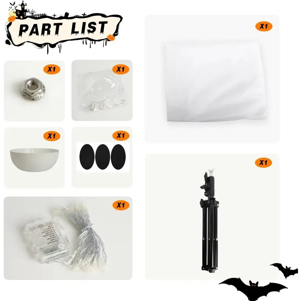 Halloween Lighted White Cloth Ghost Candy Bowl Decoration