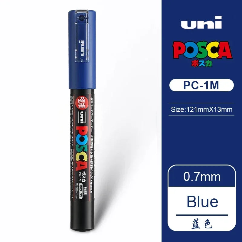 1 UNI Ball POSCA PC-1M Marker Pen POP Poster Blue