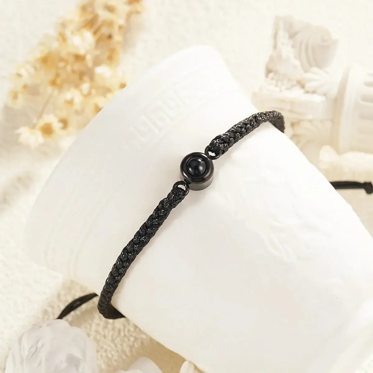 Shopminx Custom Bracelets with Picture inside Style 2 / Gold Beads / United States