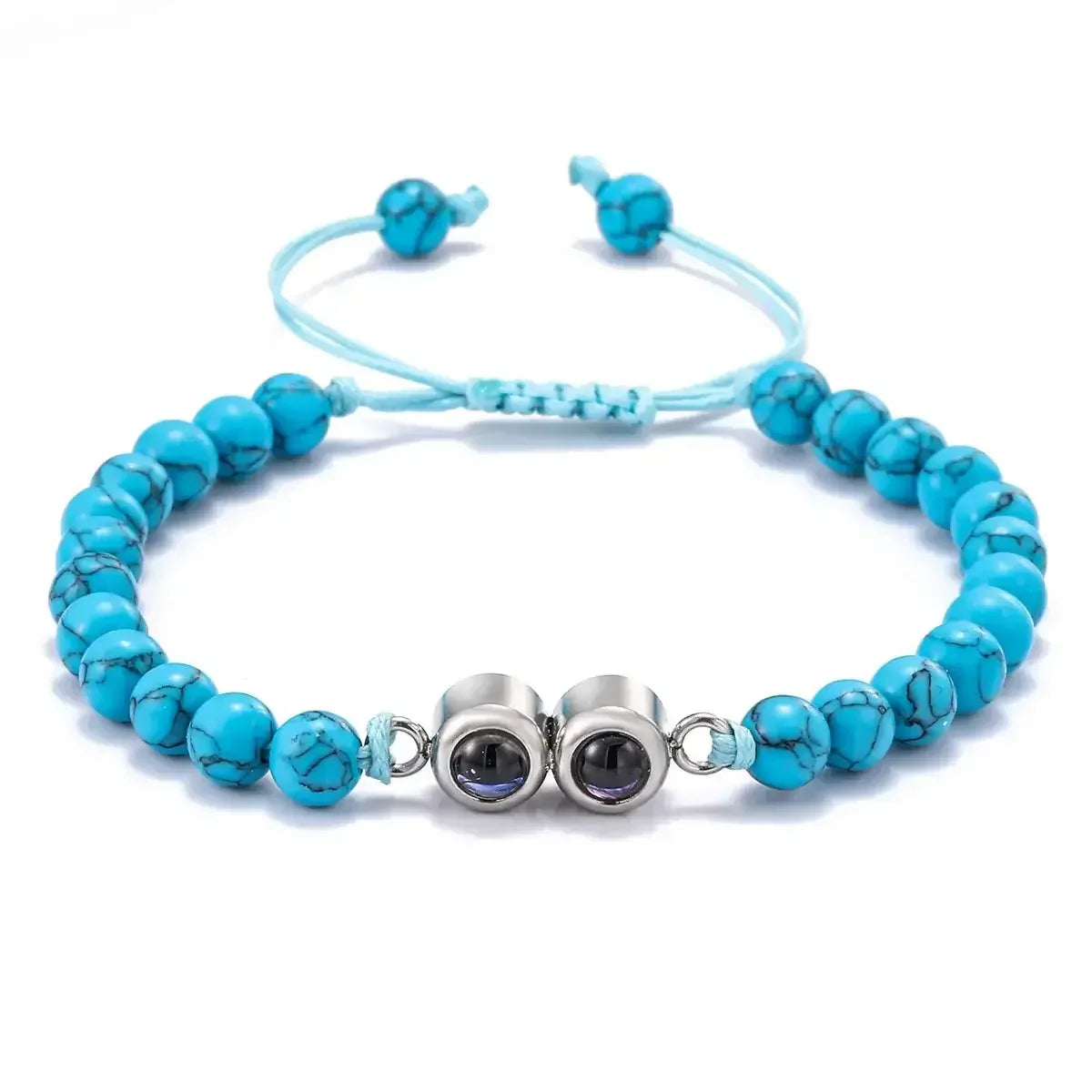 Multiple Photo Projection Bracelets Style 13 / Silver Beads / United States