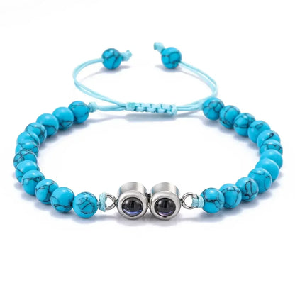 Multiple Photo Projection Bracelets Style 13 / Silver Beads / United States