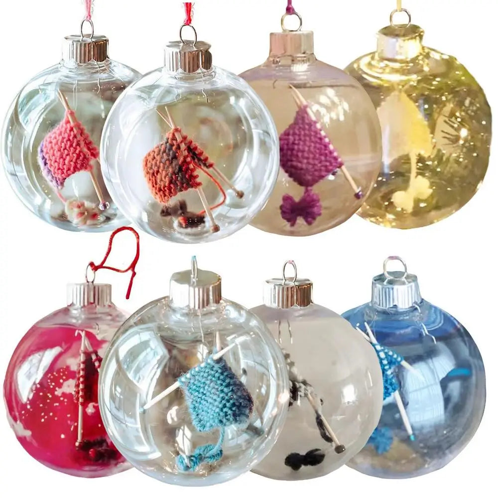 12CM Transparent Christmas Ball Ornaments