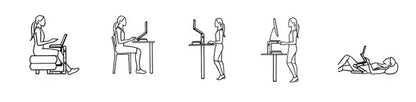 Adjustable Folding Laptop Desk White(with fan)-L