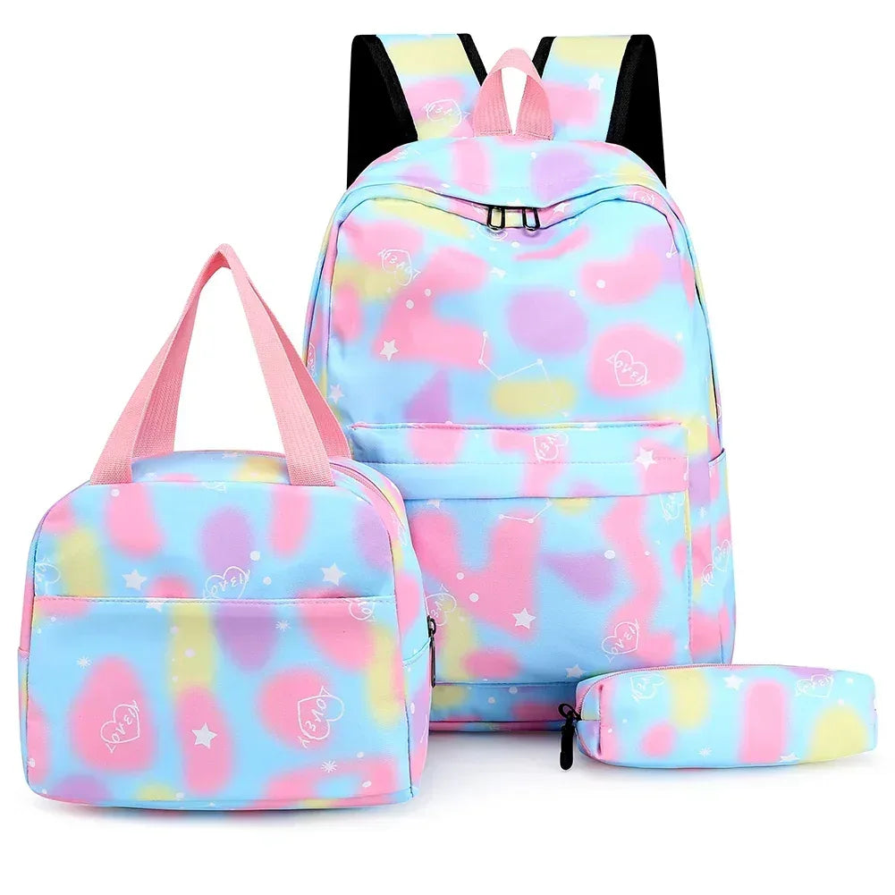 School Bag Adjustable Strap Fashion Pink