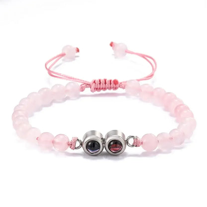 Multiple Photo Projection Bracelets Style 12 / Gold Beads / United States