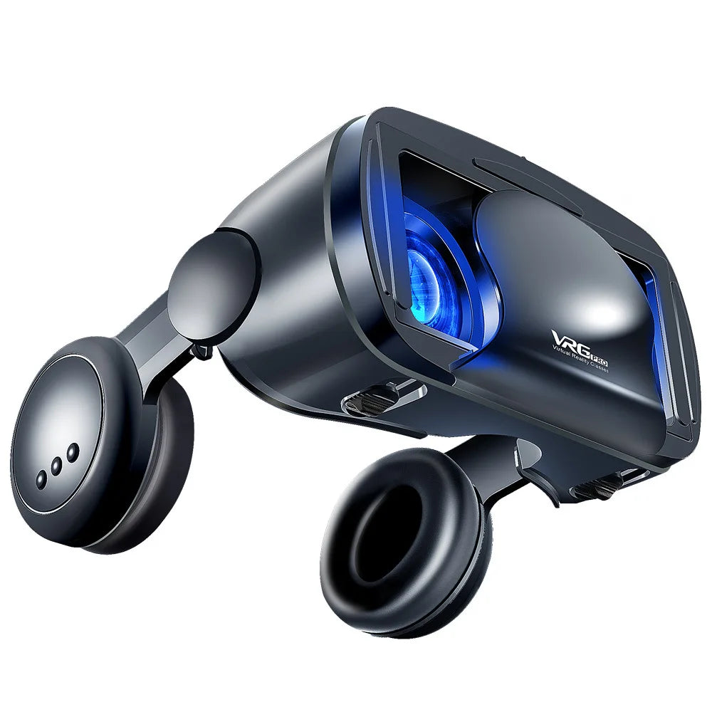VRG Pro 3D VR Headset with Adjustable Lenses – Immersive Smart Glasses for 3.5–7” Smartphone
