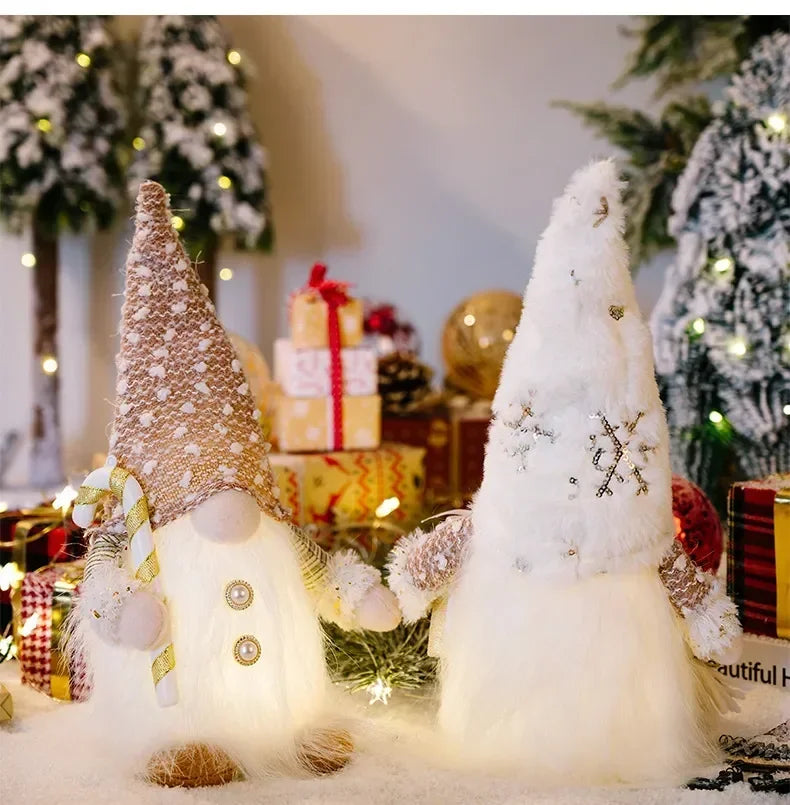 Christmas Elf Knitted Gnome with LED Light