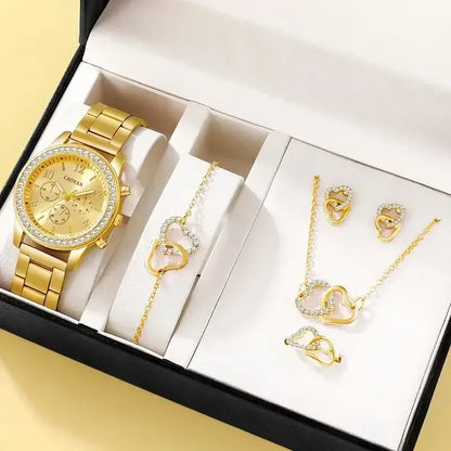 6 pcs. Rose Gold jewelry set Gold