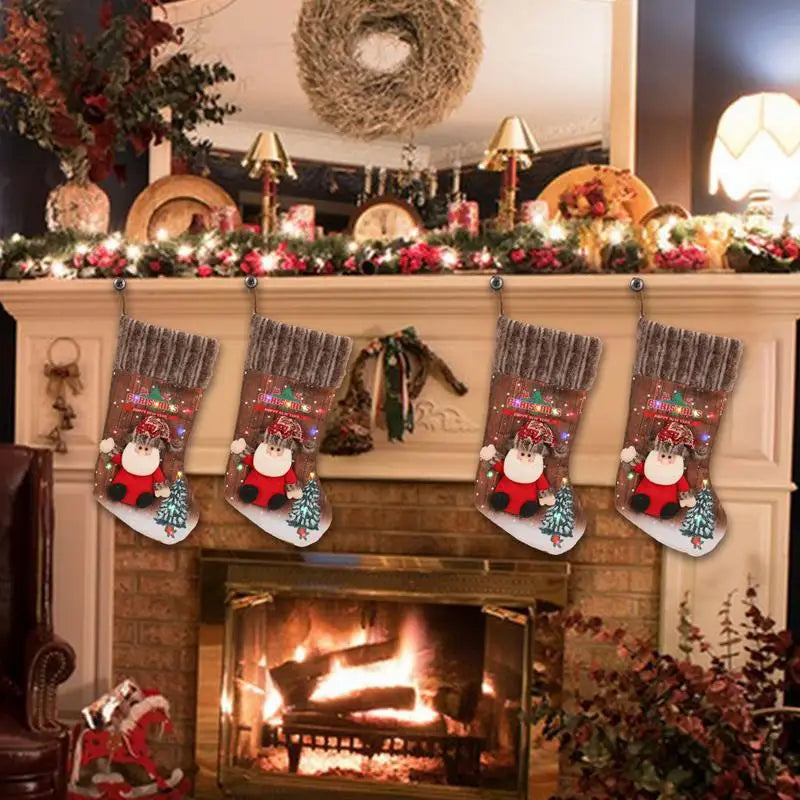 LED Christmas Stocking – 18" Colorful Light-Up Décor