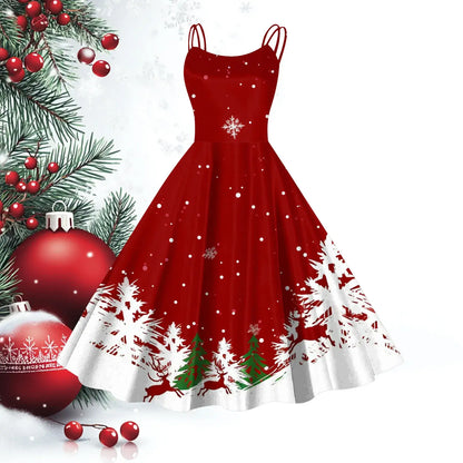 Women’s Christmas Cosplay Slip Dress Red / L / United States