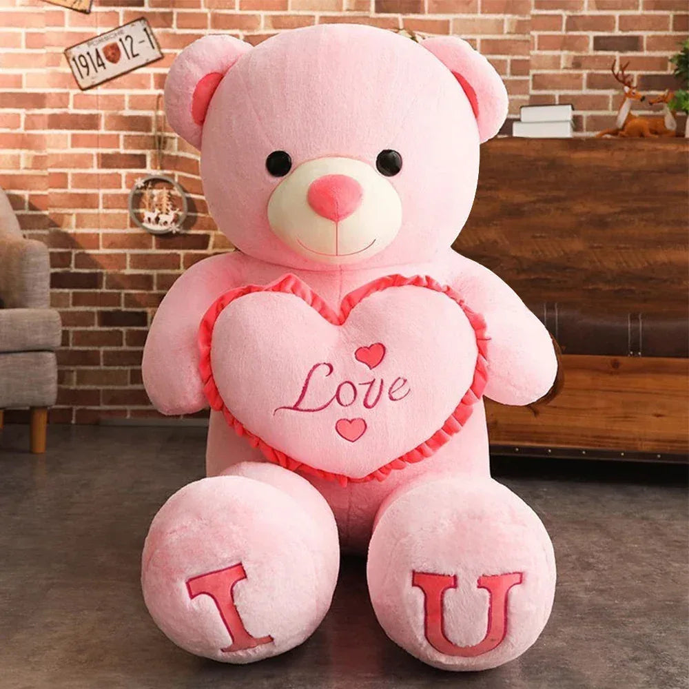 100cm Big I LOVE YOU Teddy Bear Plush Toy Pink / 100cm