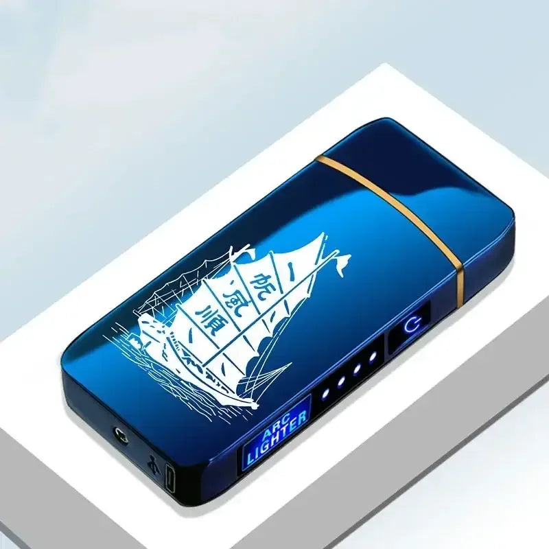 Windproof Metal Lighter A6-Blue-4