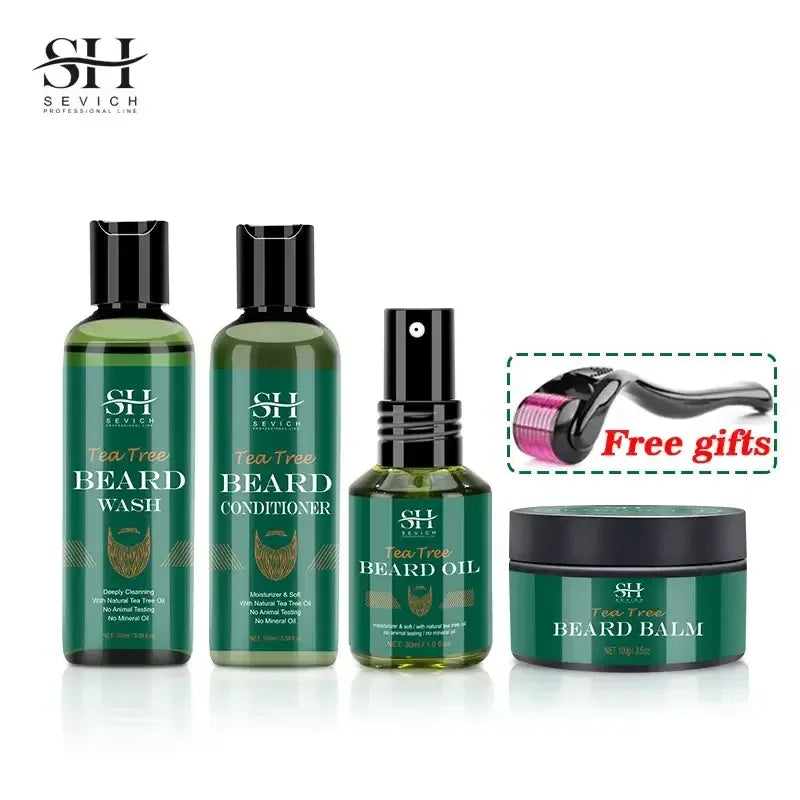 Beard Growth Kit For Men Nourishing Moisturizing Moustache Set of 4 pieces / United States