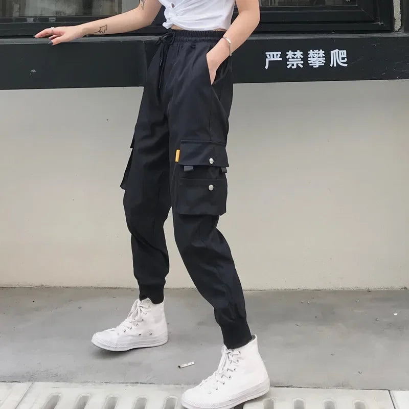 High Waist Loose Streetwear Pants Baggy Tactical Trouser Hip Hop