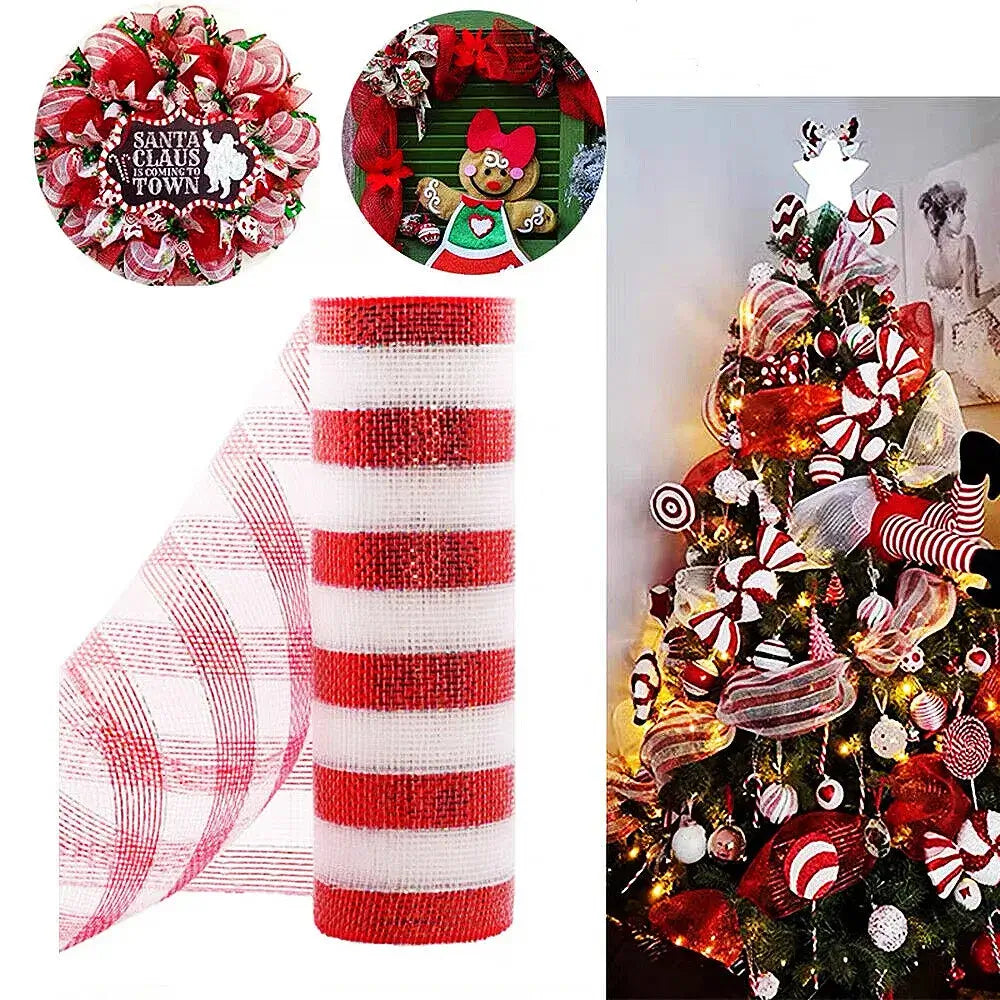 9M Christmas Ribbon Decoration – Festive Tree & Home Ornament for Christmas and New Year 2026 DEEP BLUE / United States / 9M
