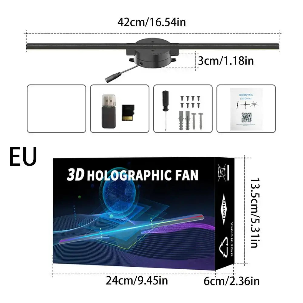 3D Hologram Fan Projector with 244 LED Lights