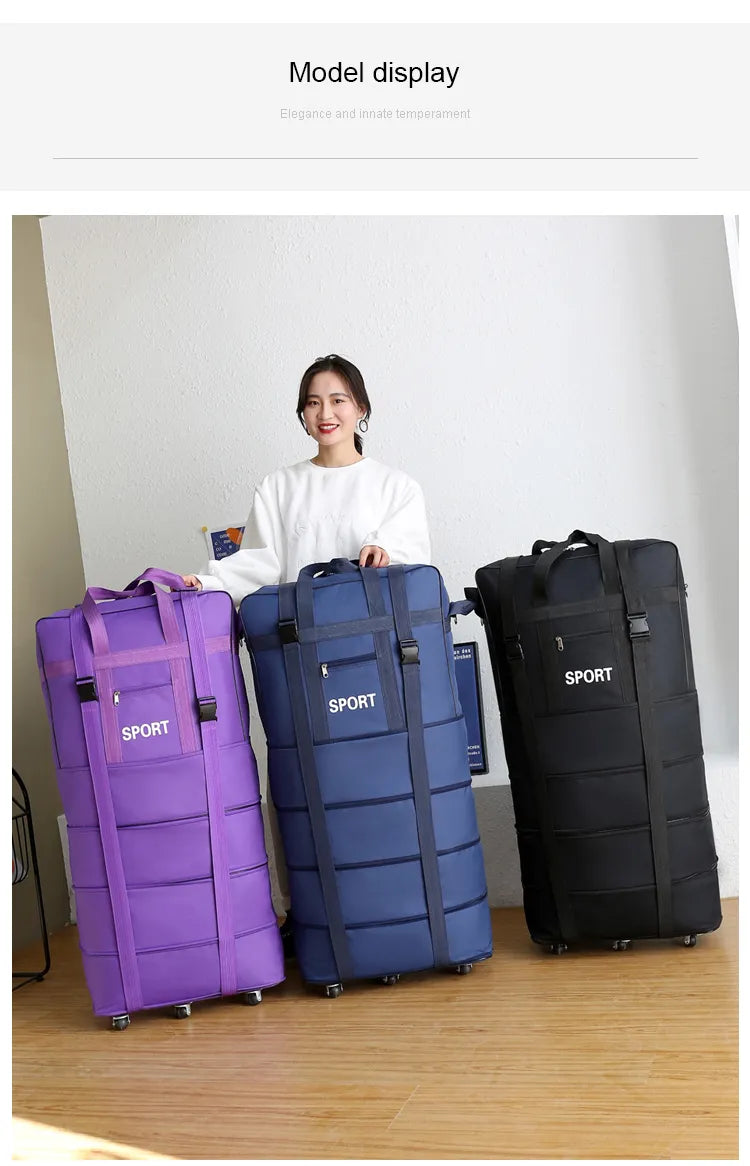 Foldable Luggage Moving Storage Bag Rolling Packing Cubes