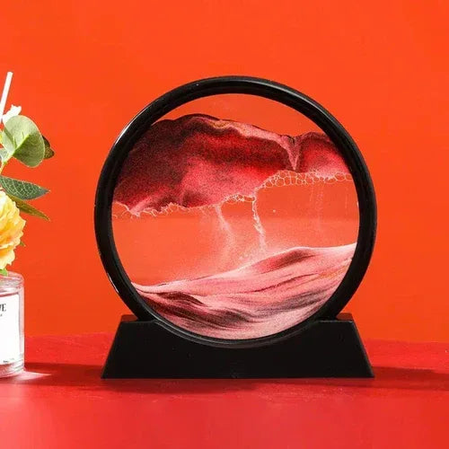 Deep Sea 3D Sand Art 5 inch / Black Base-Red