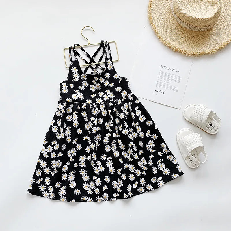 Black floral dress for Kids