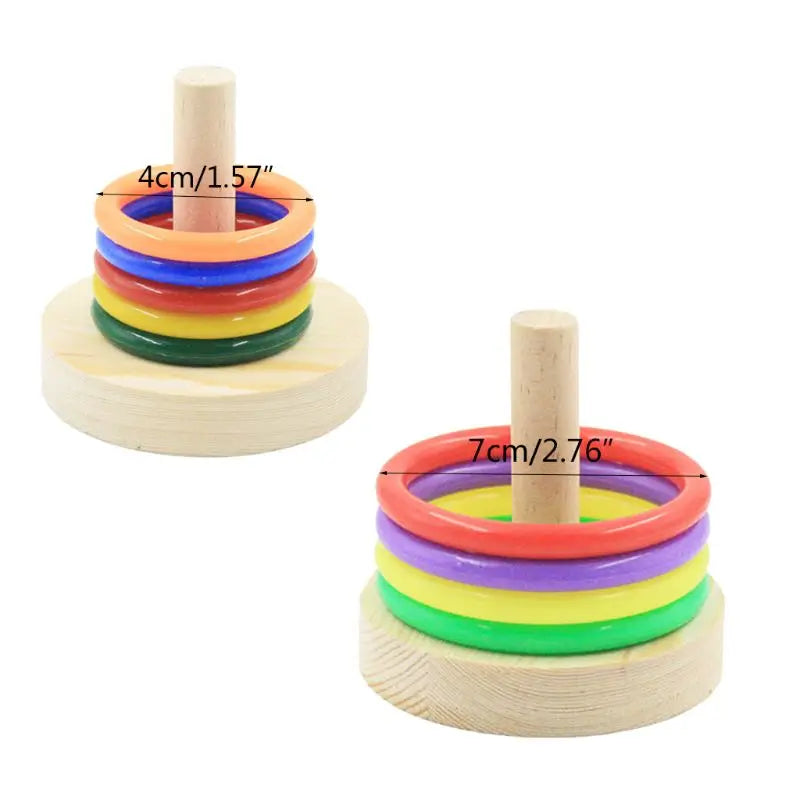 Wooden Platform Plastic Rings