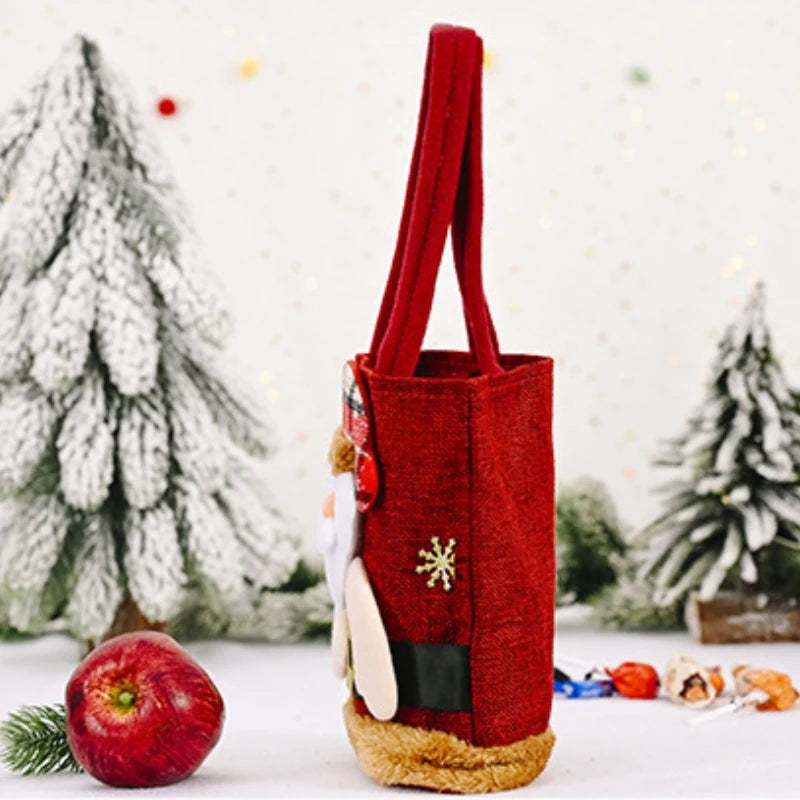 Christmas Drawstring Gift Bags – Snowman, Santa & Animal Holiday Tote Set (1-20PCS)
