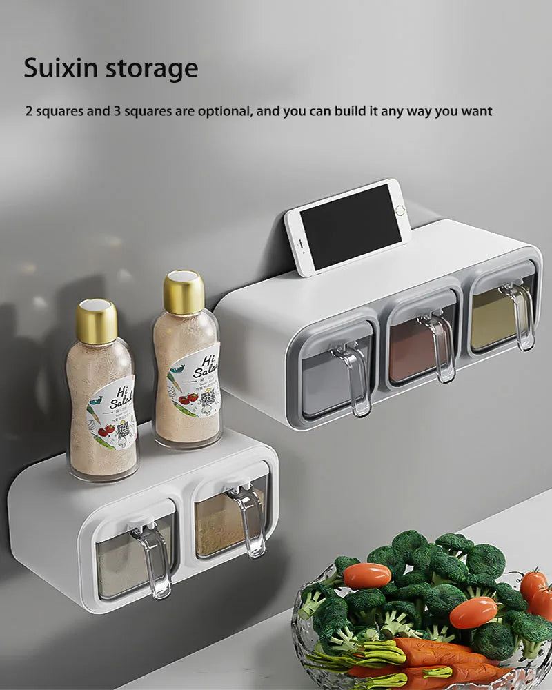 Wall Mount Spice Rack Organizer