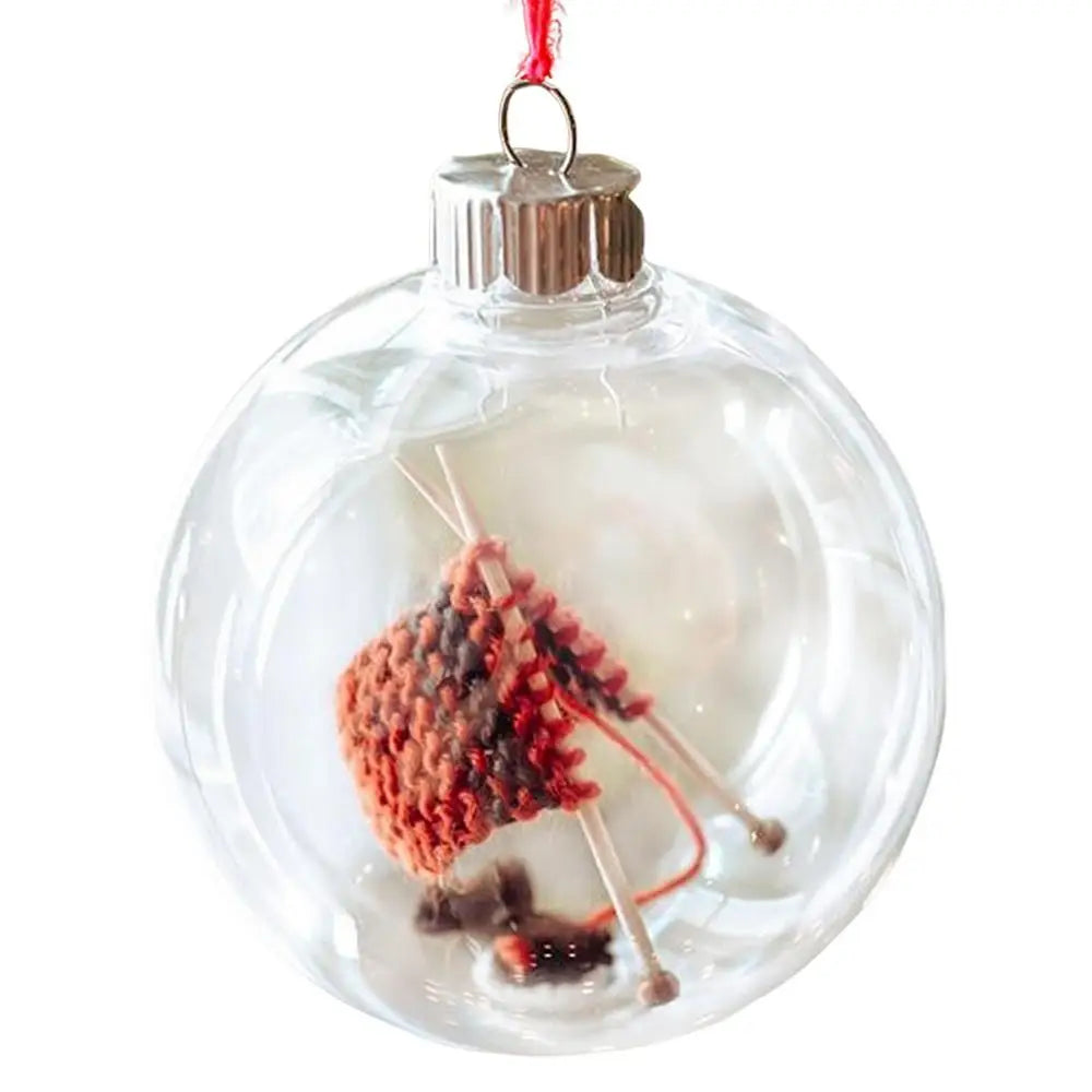 12CM Transparent Christmas Ball Ornaments