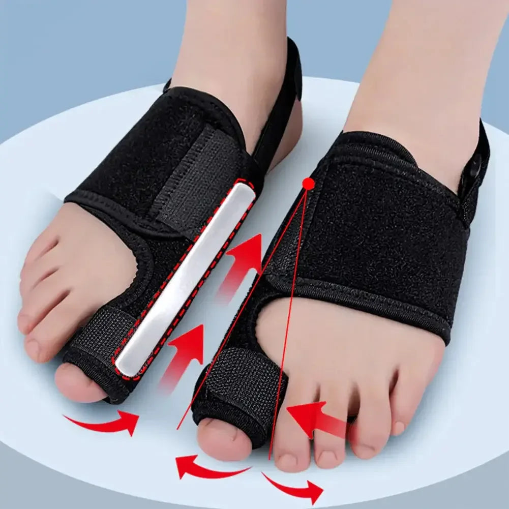 Toe Corrector Orthopedic Tool for Bunion and Hallux Valgus Relief Black Left