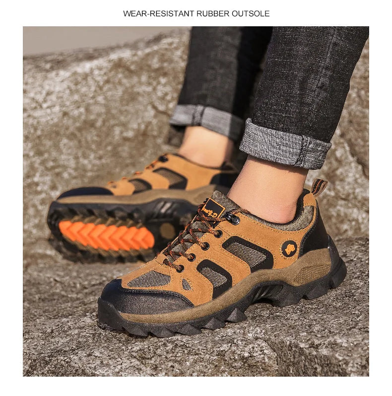 Solid Patchwork Hiking Shoes