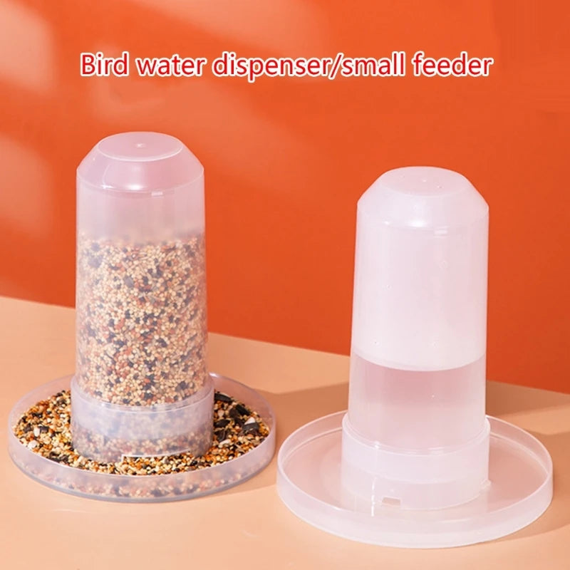 Feeder Drinker Plastic Seed and Water Dispenser