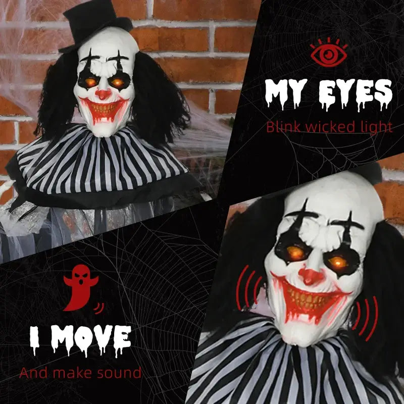 HOMCOM 6FT Life-Size Animated Halloween Decoration