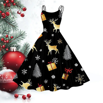 Women’s Christmas Cosplay Slip Dress White / L / United States