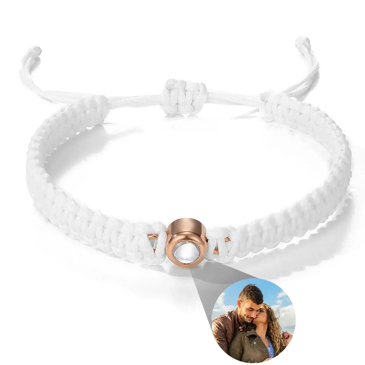 Shopminx Custom Bracelets with Picture inside Style 4 / Gold Beads / United States