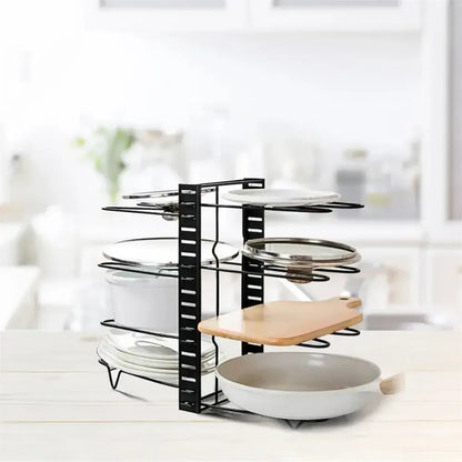 8 Tiers Pan Pot Organizer Rack Multi-layer Iron Wire 1 / United States