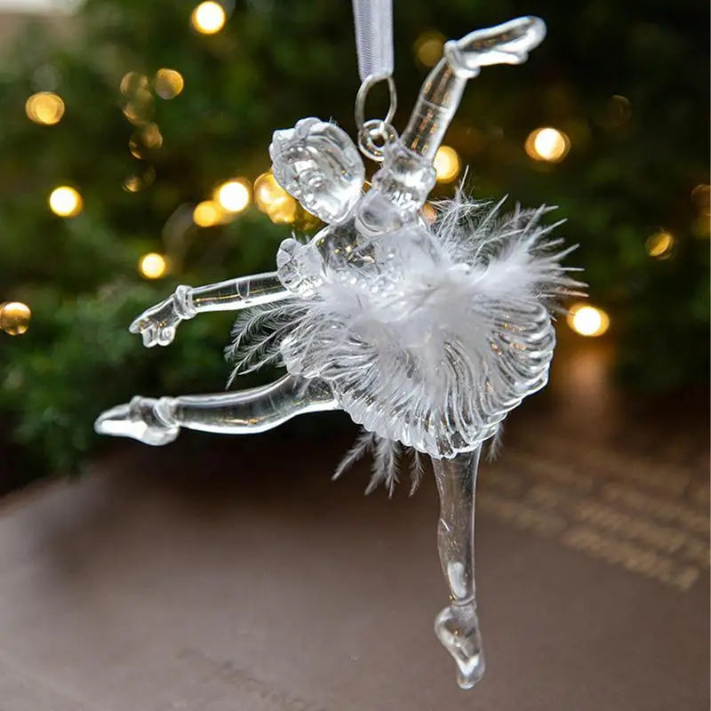 Crystal Acrylic Christmas Ornament – Dancing Angel Pendant