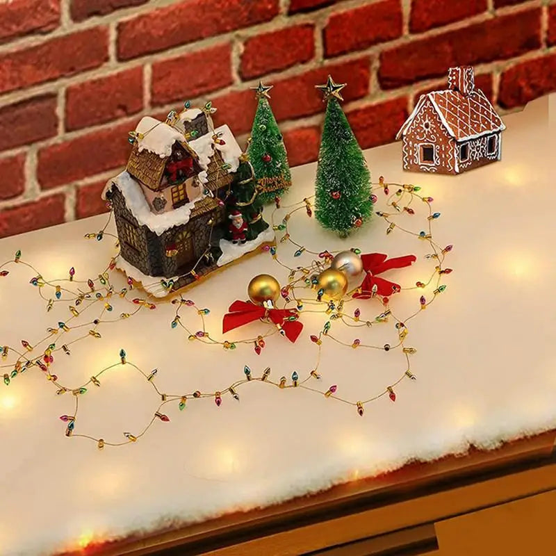 LED Lighted Christmas Snow Blanket