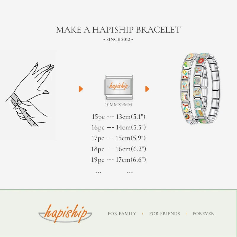 Hapiship Italian Links Fit 9mm Bracelet