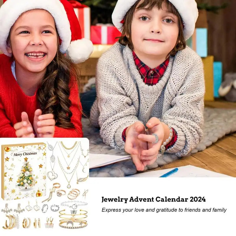 Jewelry Advent Calendar 2024 – 24-Day Christmas Countdown Set for Women & Teen Girls