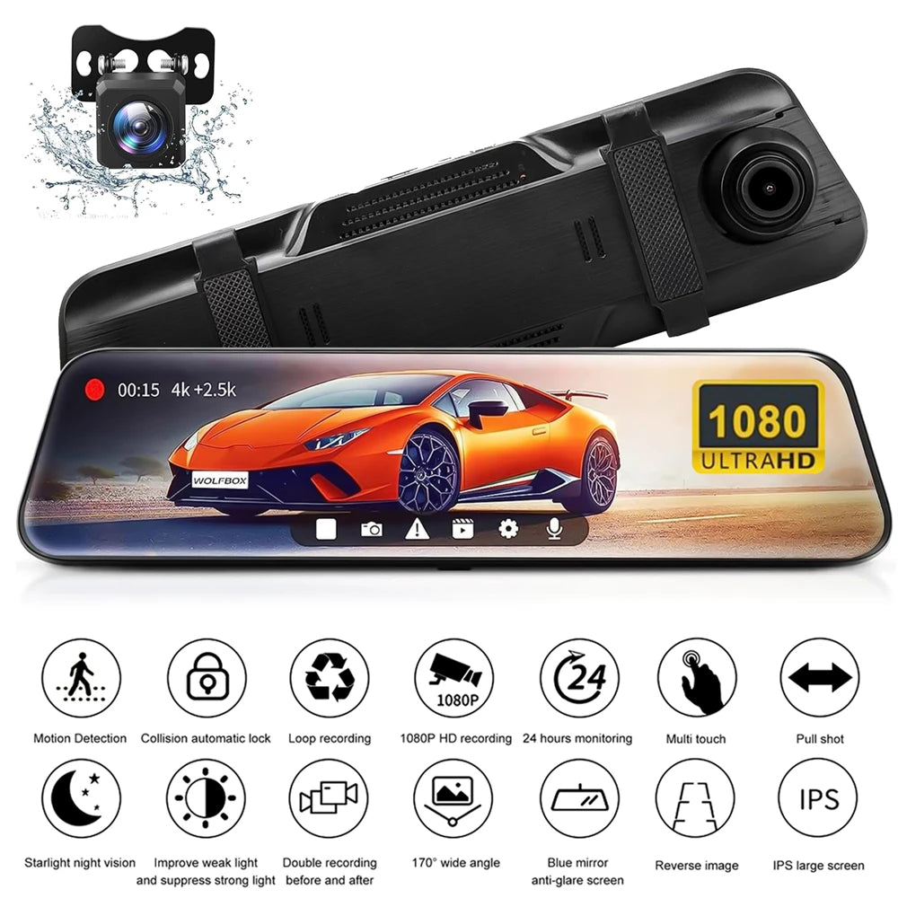 10" HD Multi-Function Touch Screen Car Recorder