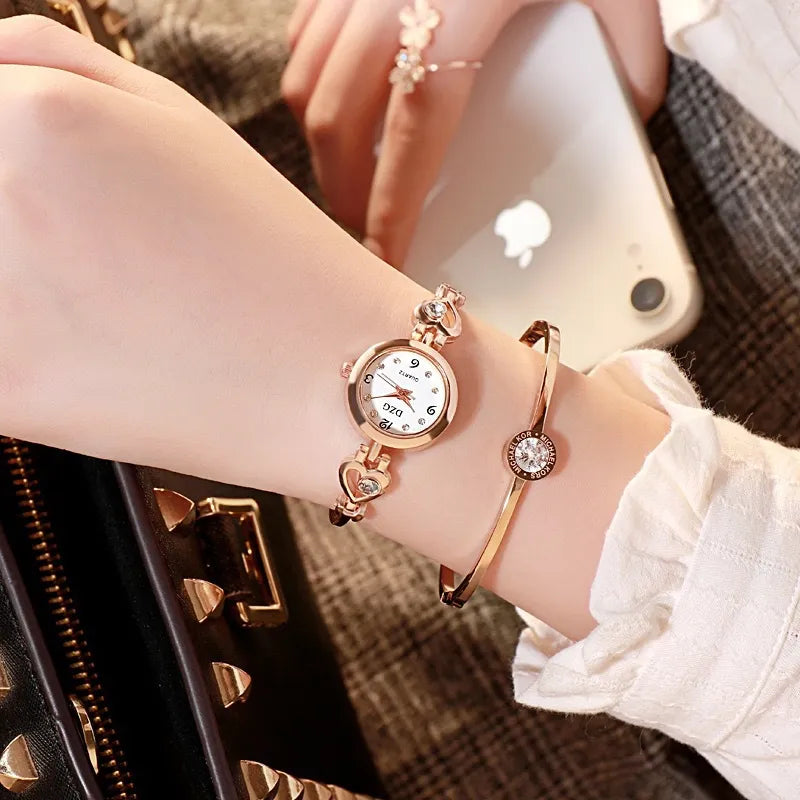 Fashion Women Heart Bracelet Watch